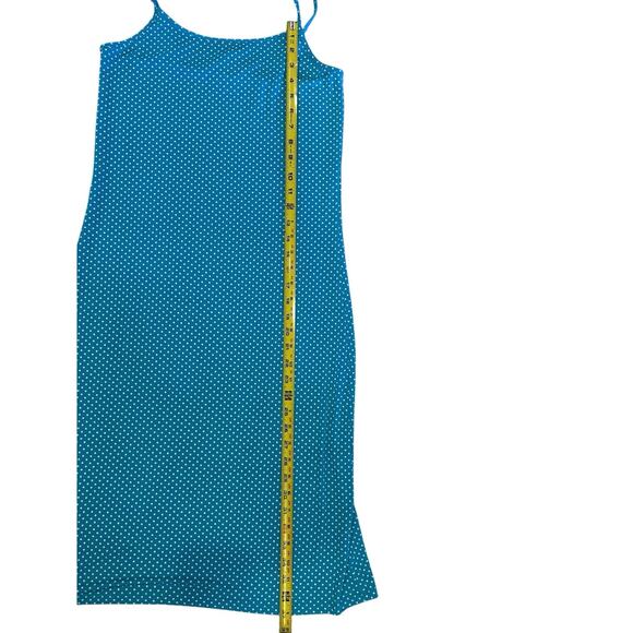 Woman's Michael Kors Summer Dress Teal with White Polka Dots Size Small - Picture 4 of 5
